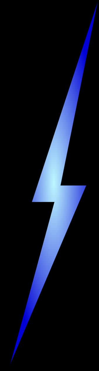 Blue Gradient Lightning Bolt PNG