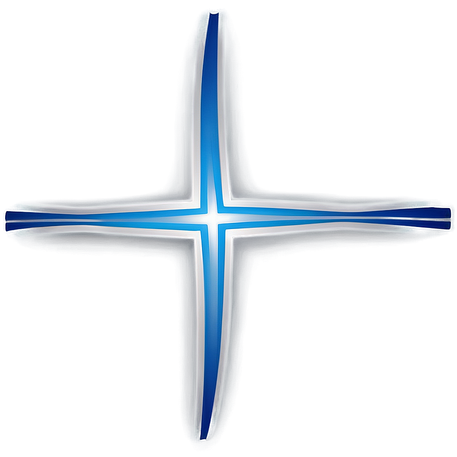 Blue Gradient Plus Symbol PNG