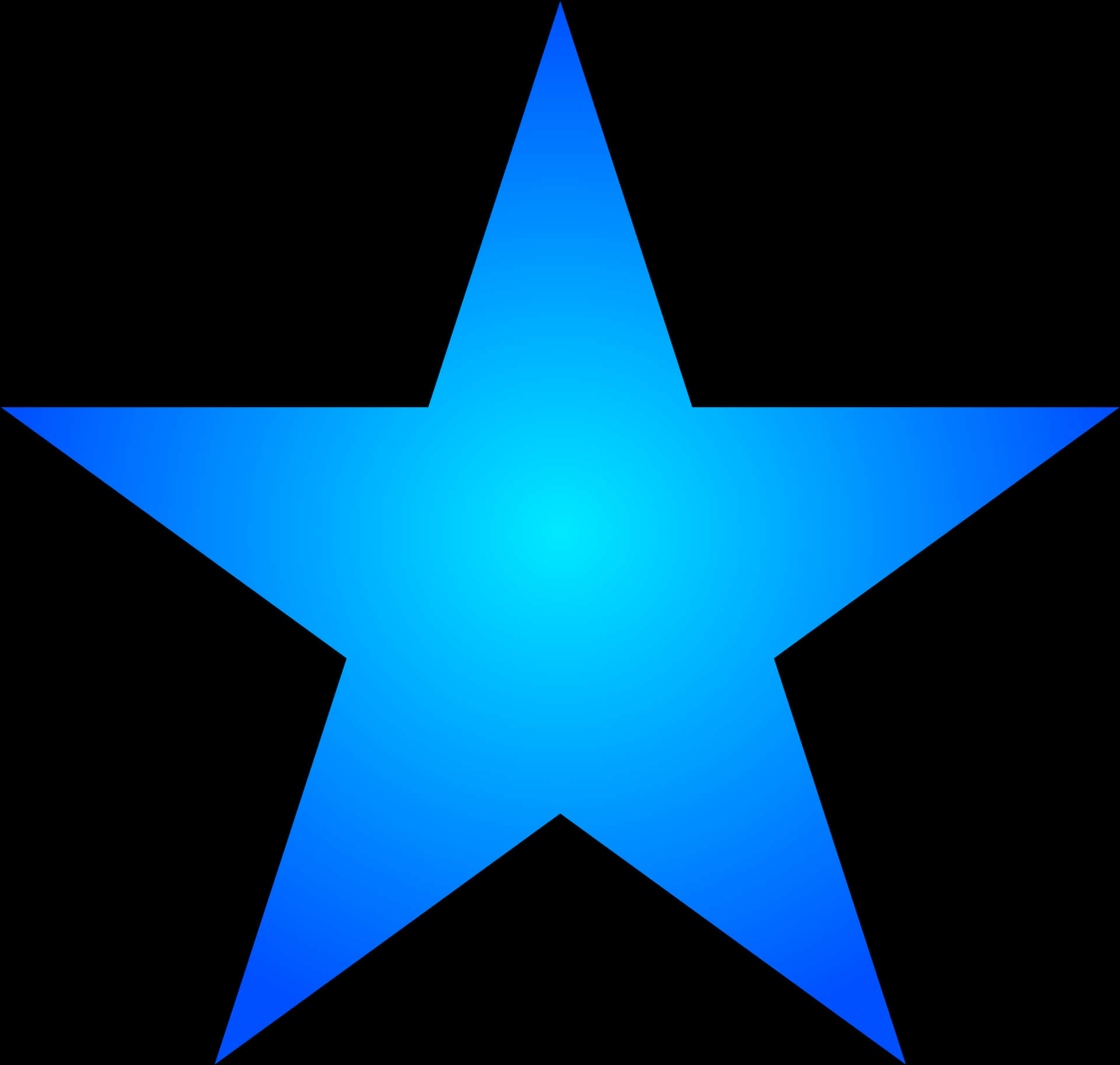 Blue Gradient Star Graphic PNG