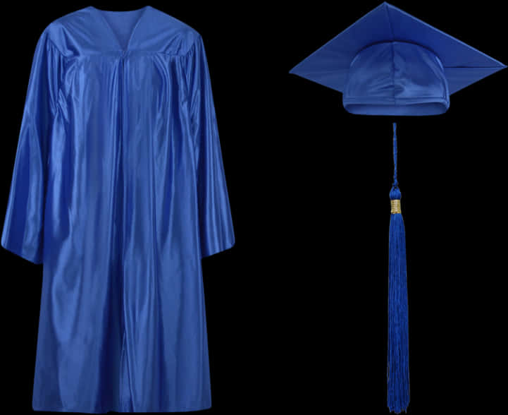 Download Blue Graduation Gownand Cap | Wallpapers.com