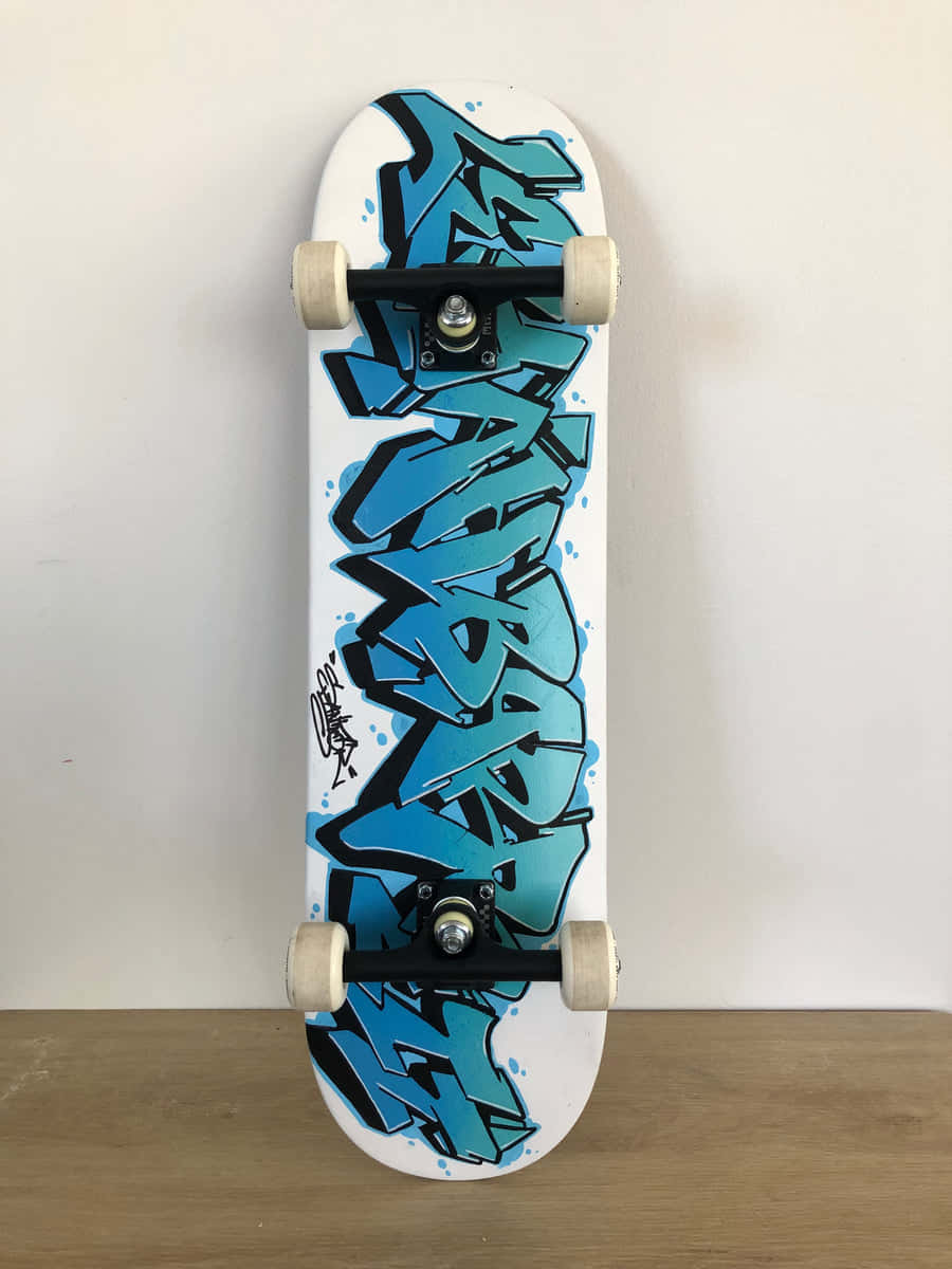Blue Graffiti Art Skateboard Wallpaper