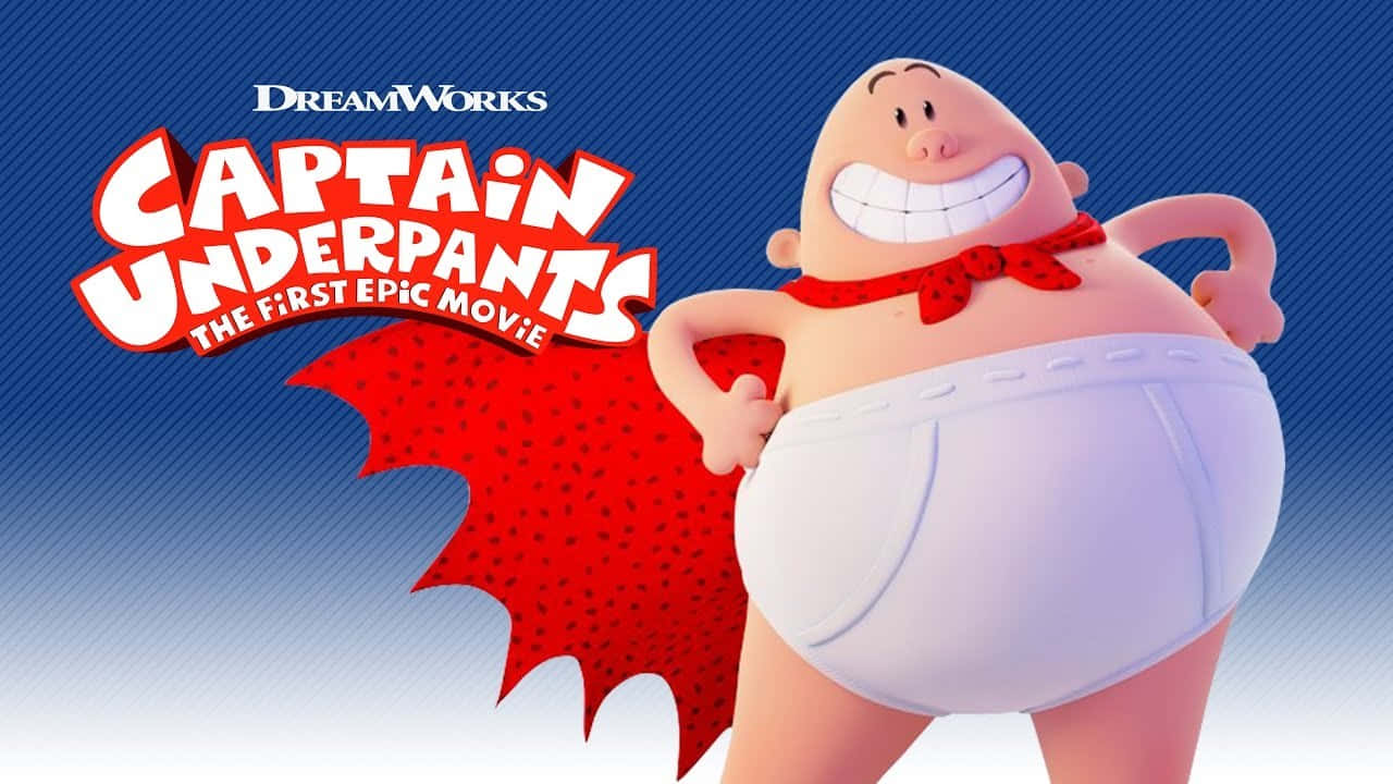 Blue Grandient Background Of Captain Underpants: The First Epic Movie Wallpaper
