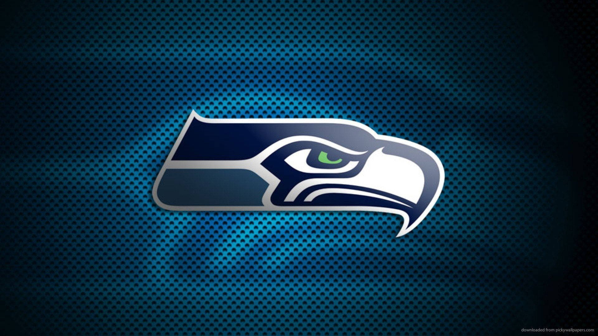 Logo Grafico Blu Seattle Seahawks Sfondo