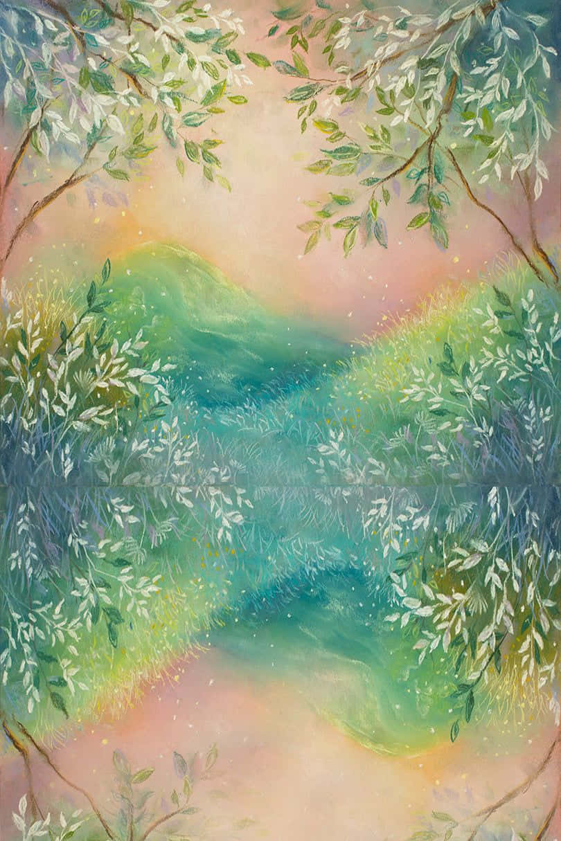 Lush Blue Grass in a Beautiful Meadow Wallpaper