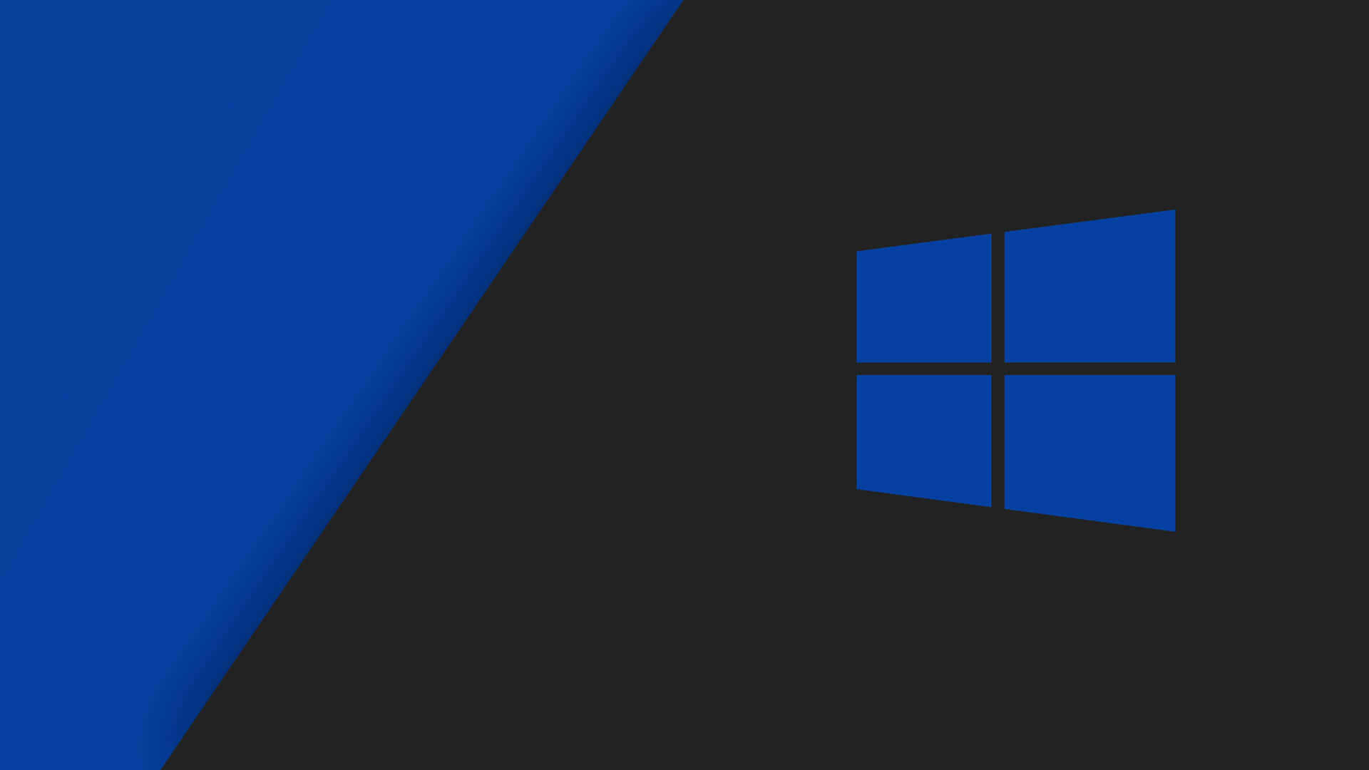 Windows10-logotyp Med Blå Och Svart Bakgrund. Wallpaper