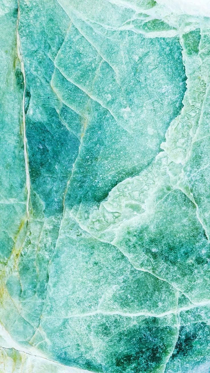 Blue Green Aesthetic Cracked Surface Wallpaper