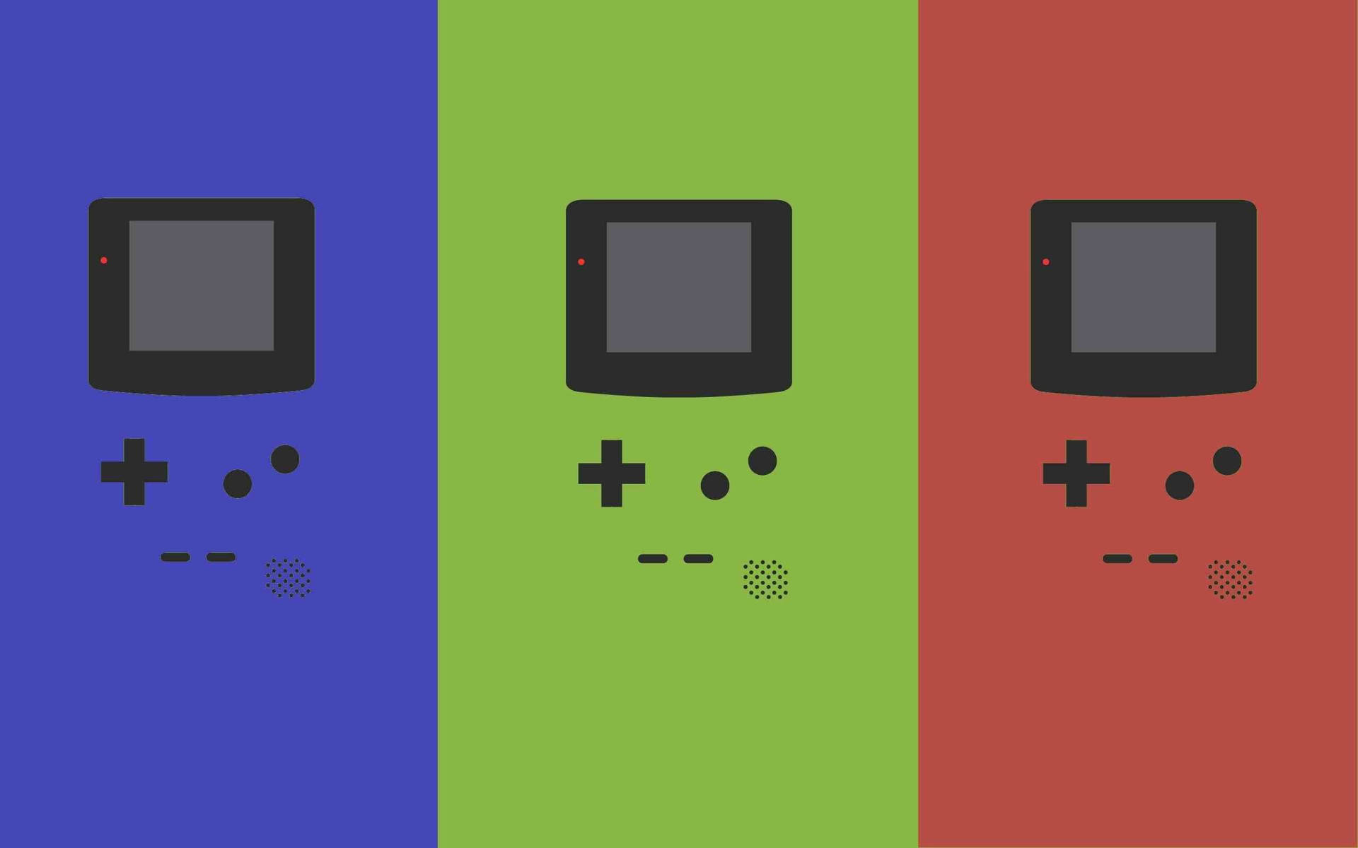 Blaugrün Und Rot Game Boy Color Kunst. Wallpaper