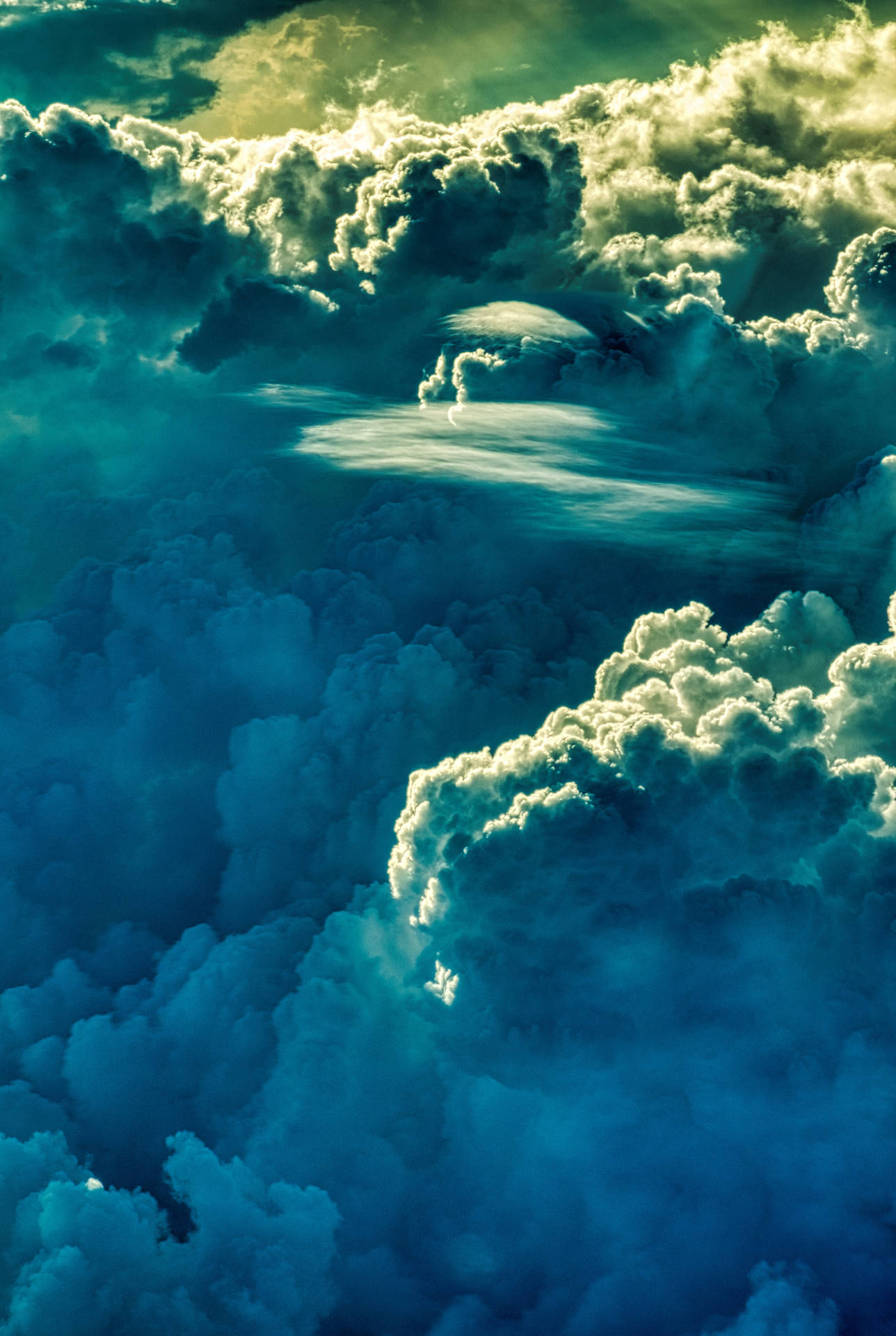 Blue Green Cloud Iphone Background