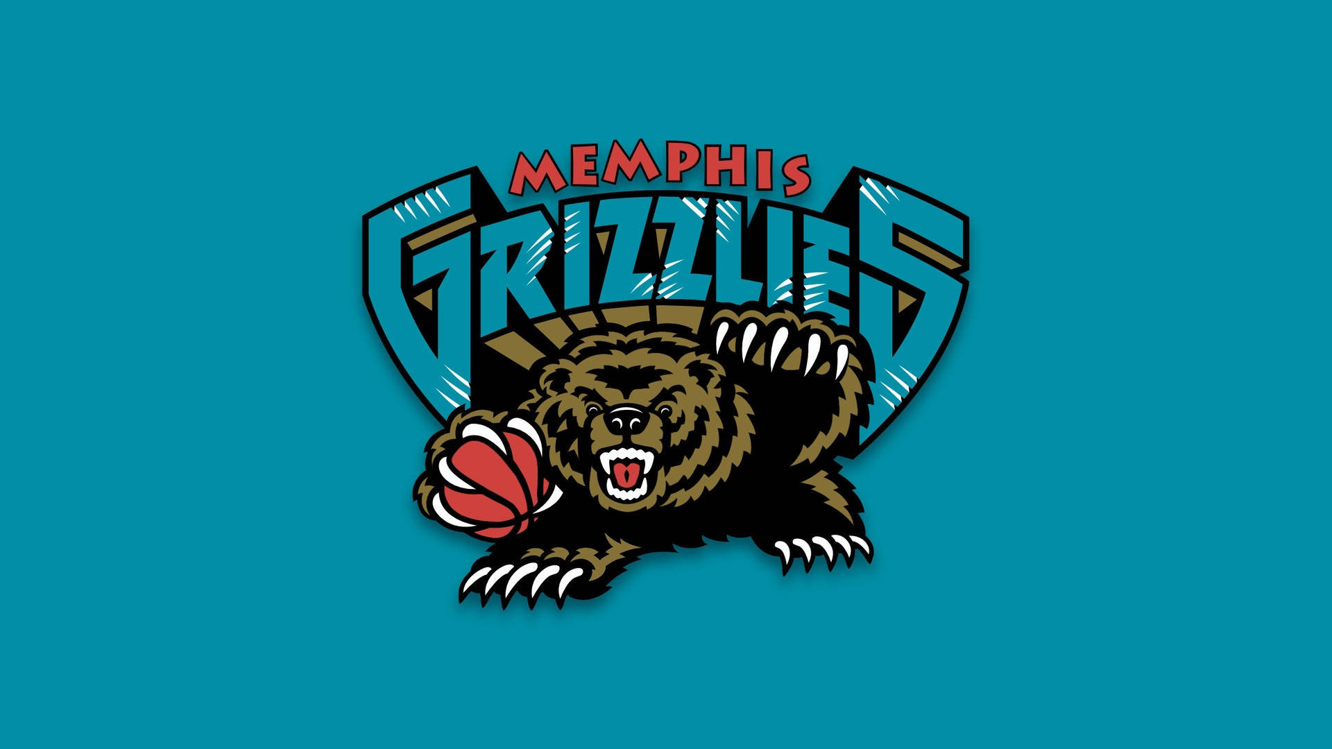 Blå Grøn Nba Memphis Grizzlies Logo Wallpaper
