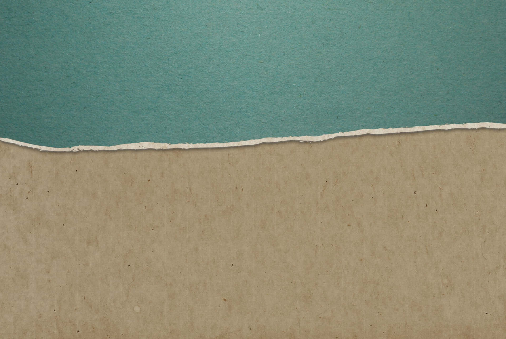 Blaugrüneszerrissenes Papier Mit Brauner Basis Wallpaper