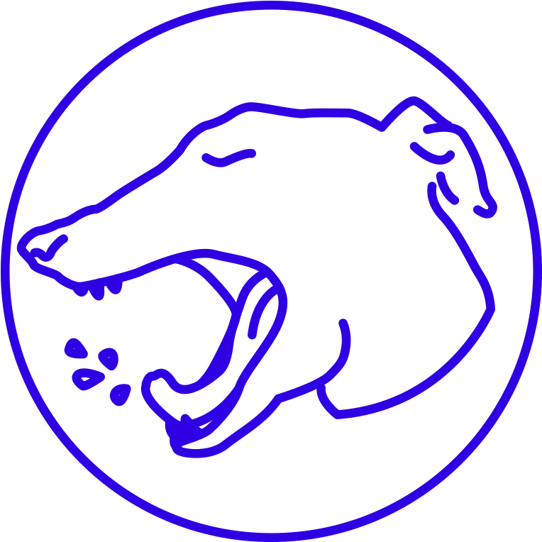 Blue Greyhound Graphic PNG