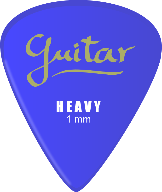 Blue Guitar Pick Heavy1mm PNG