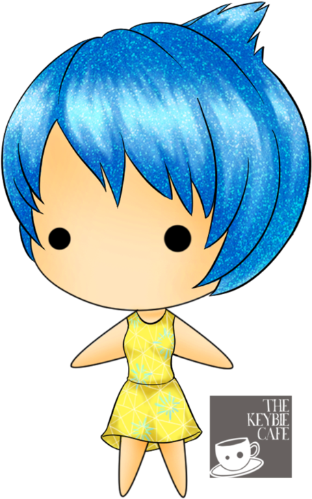 Blue Haired Anime Character PNG