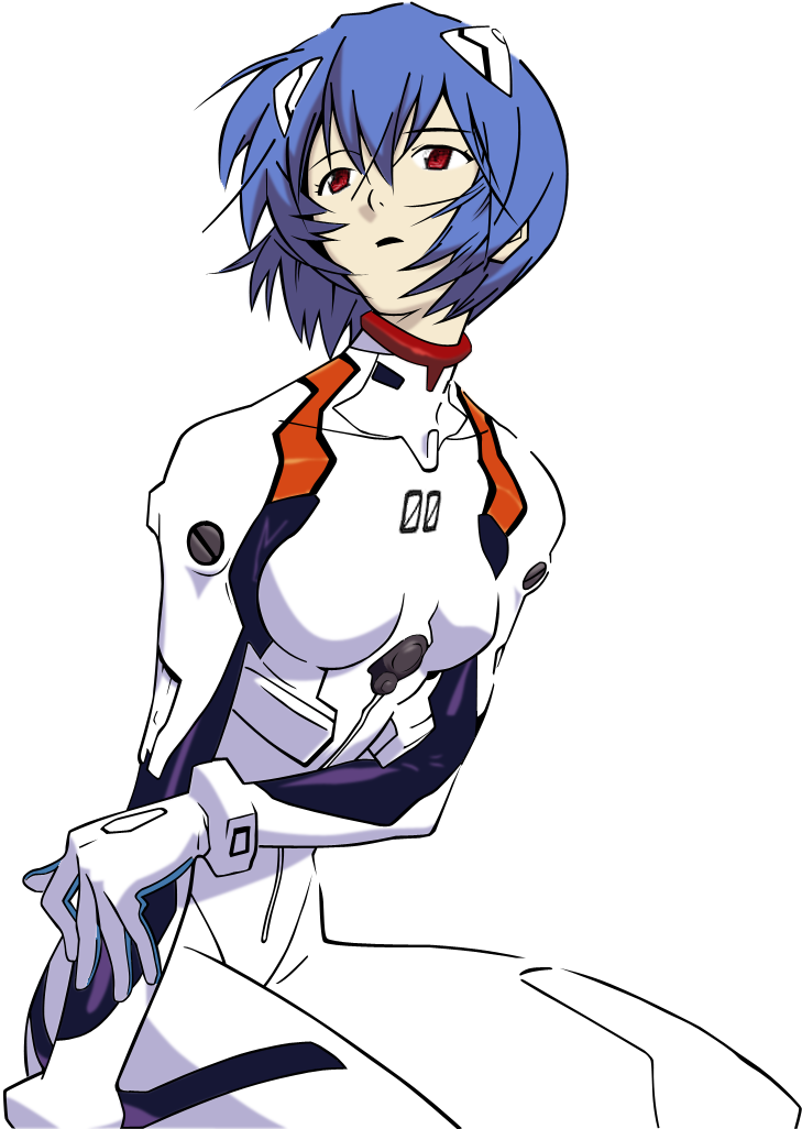 Blue Haired Anime Characterin White Suit PNG