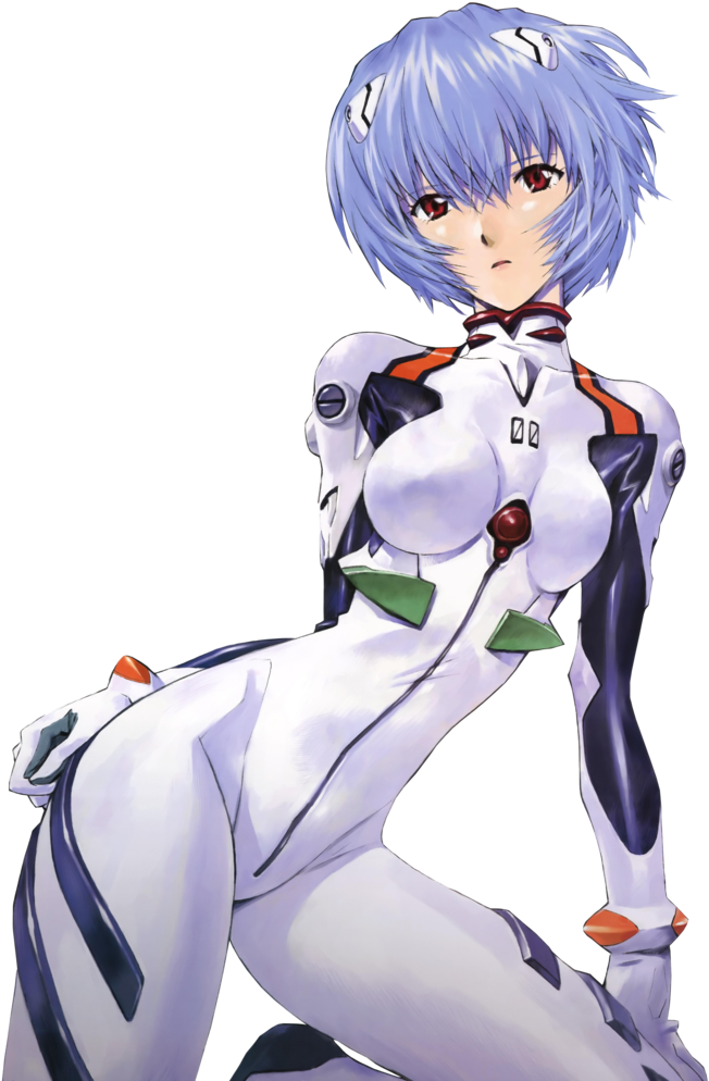 Blue Haired Anime Characterin White Suit PNG