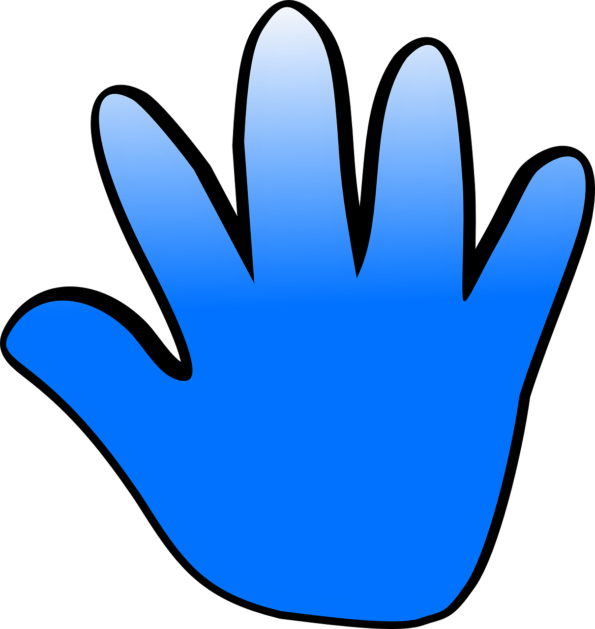 Download Blue Hand Stop Sign Graphic | Wallpapers.com