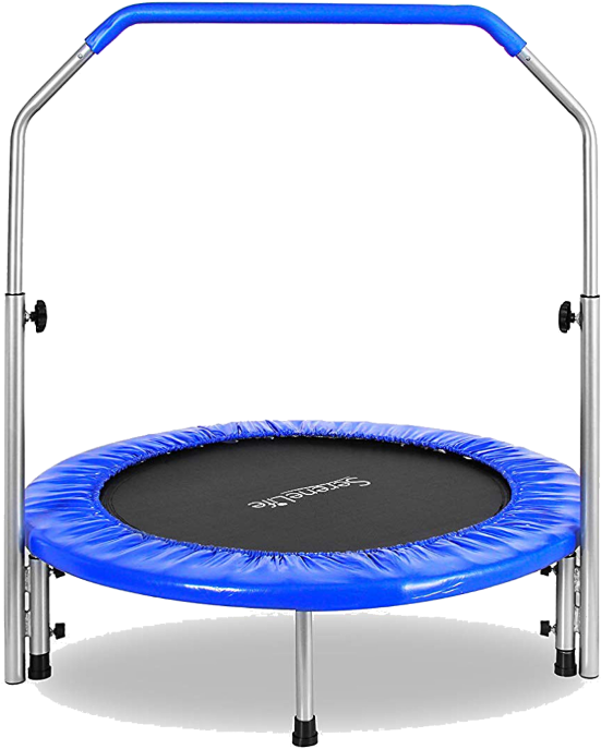 Blue Handled Fitness Trampoline PNG