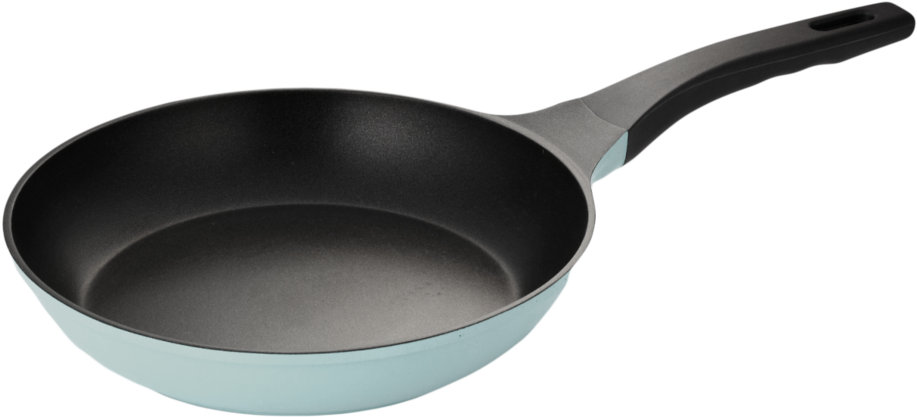 Blue Handled Nonstick Frying Pan PNG