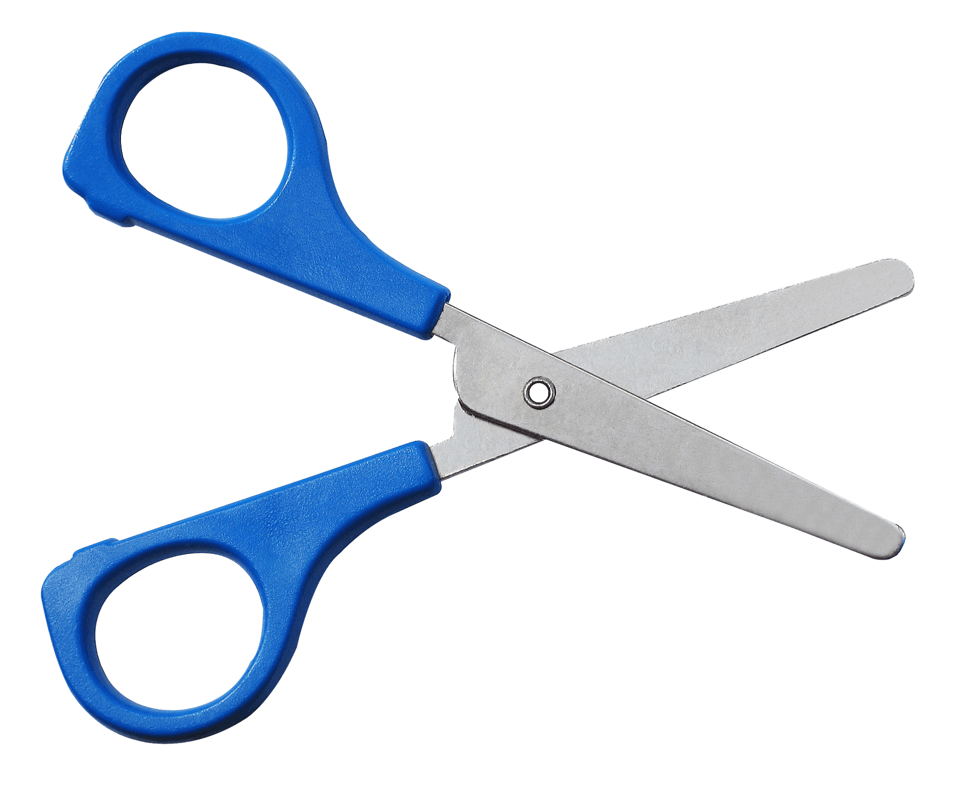 Blue Handled Scissors Open PNG