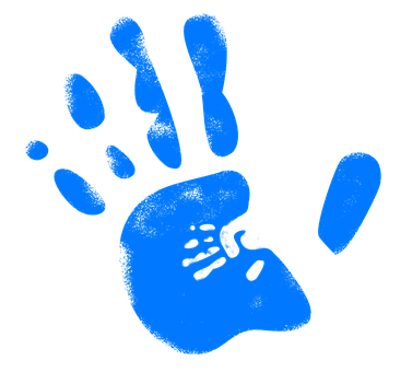 Download Blue Handprint Graphic | Wallpapers.com