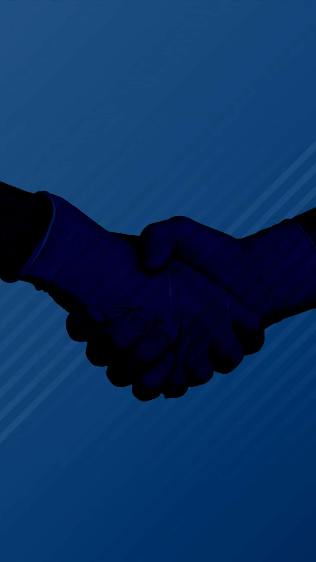 Blue Handshake Silhouette Wallpaper