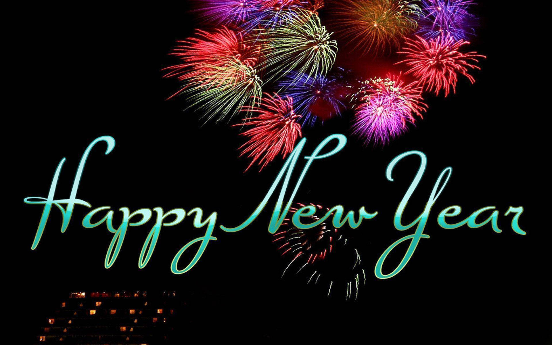 Blue Happy New Year 2021 Greeting Wallpaper