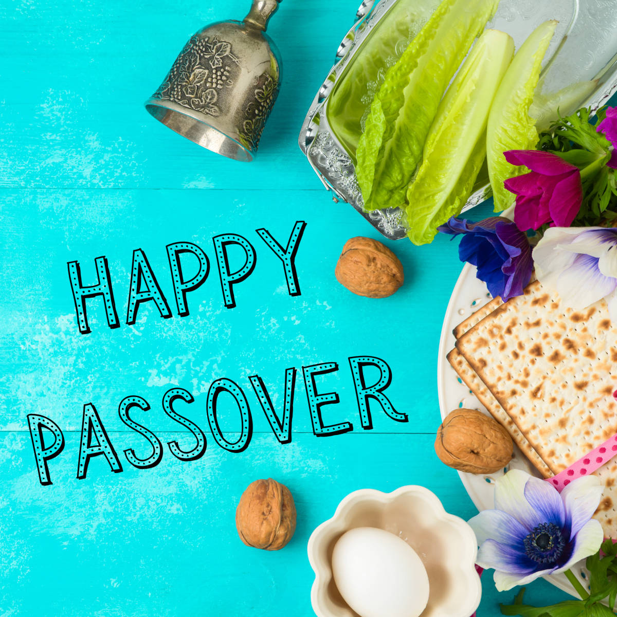 Blue Happy Passover Background
