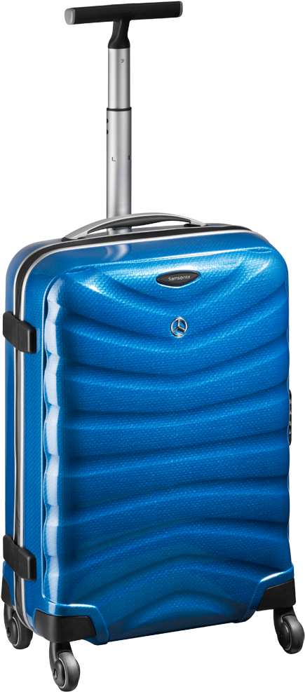 Blue Hardshell Carry On Suitcase PNG