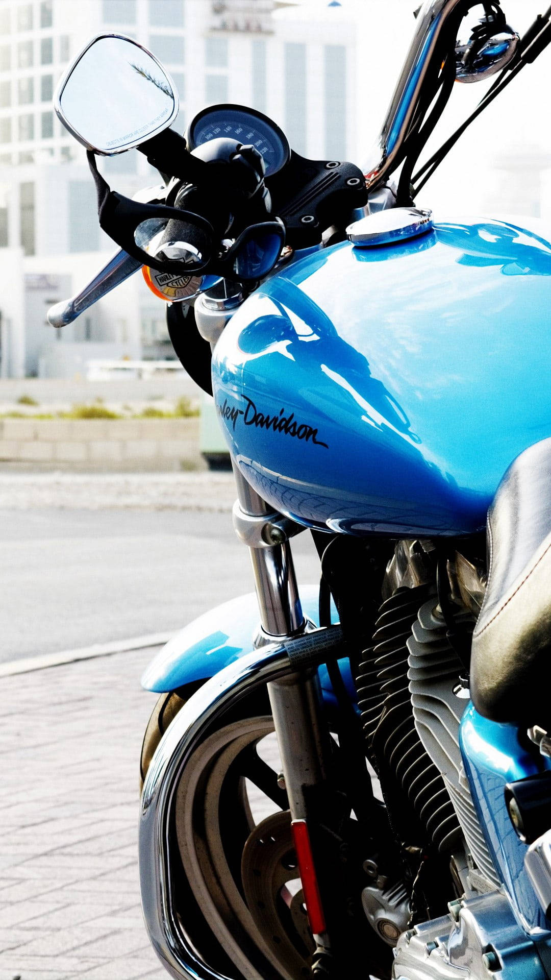 Blue Harley Davidson Mobile Wallpaper