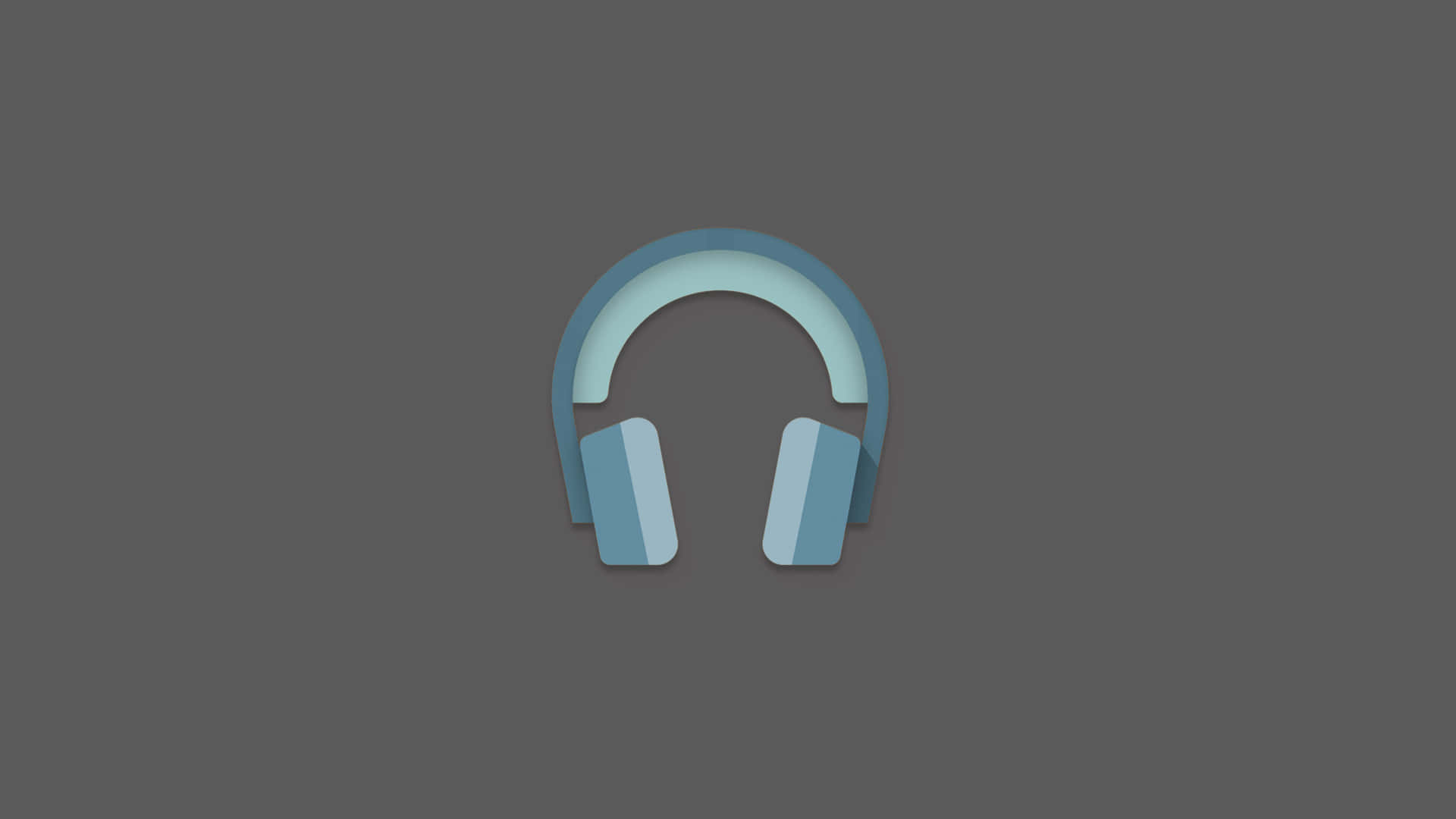 Blue Headphones Icon Wallpaper