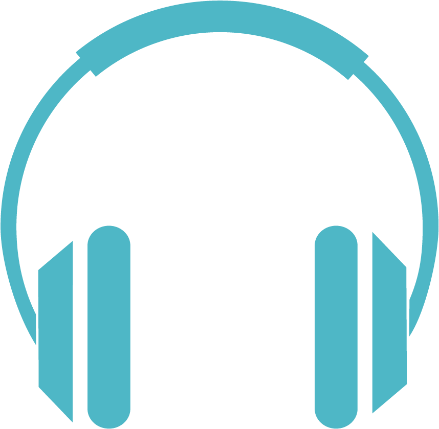 Blue Headphones Icon PNG