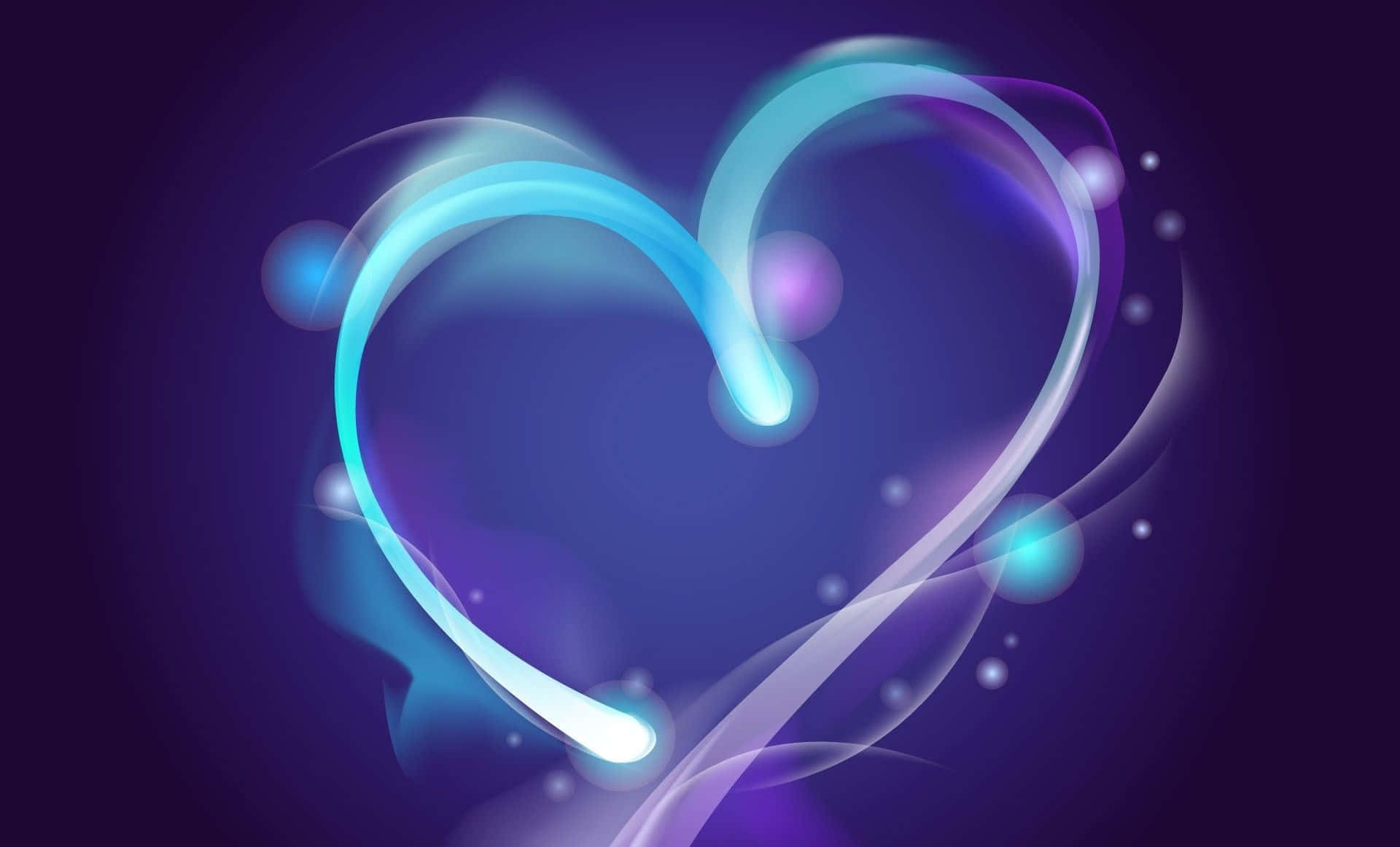 Captivating Blue Heart Background