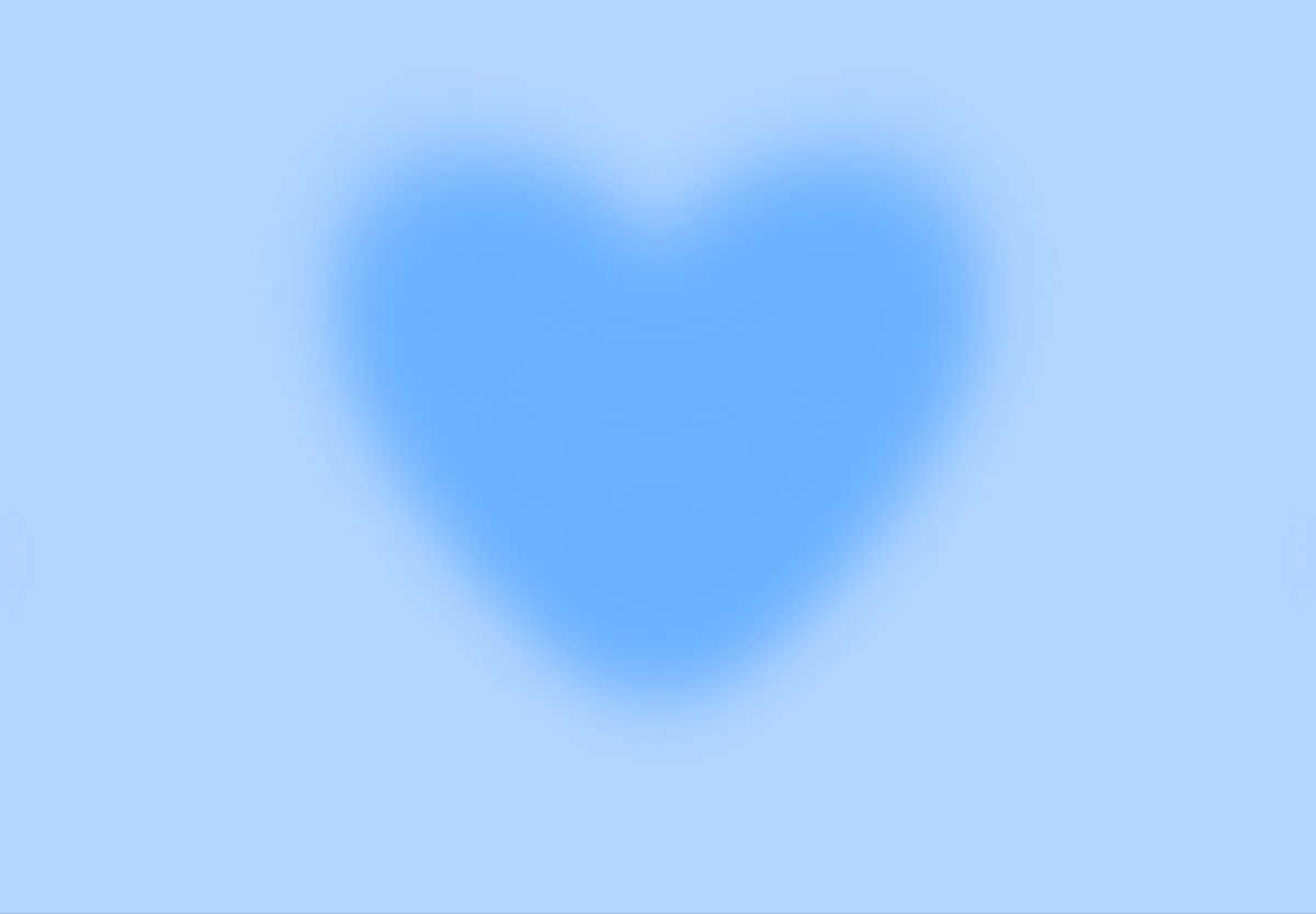 Blue Heart Aura Background Wallpaper