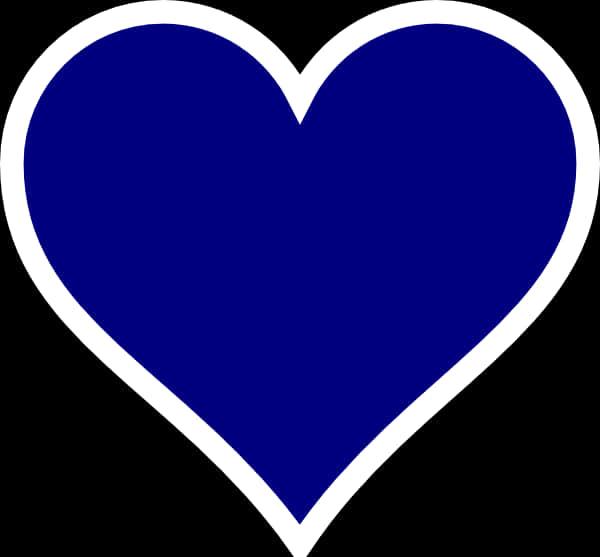 Blue Heart Clipart Outline PNG