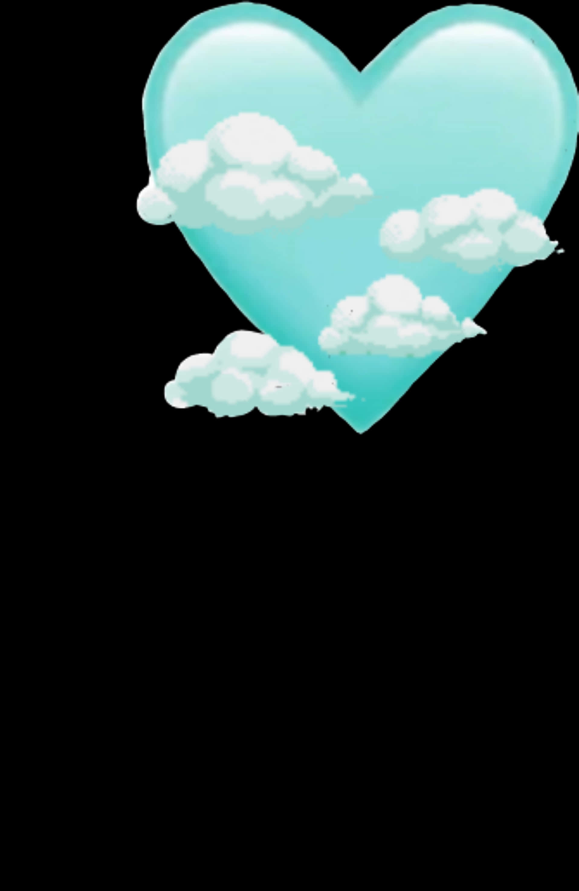 Blue Heart Clouds Emoji PNG