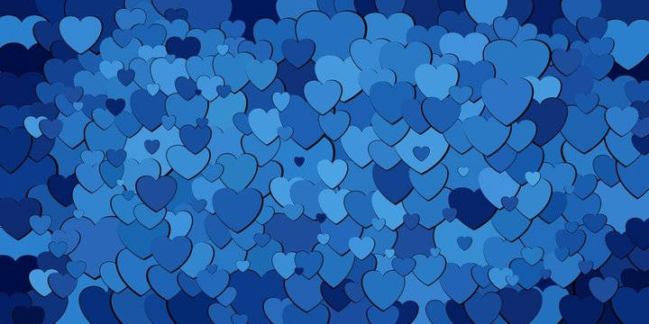 Blue Heart Cutouts Wallpaper