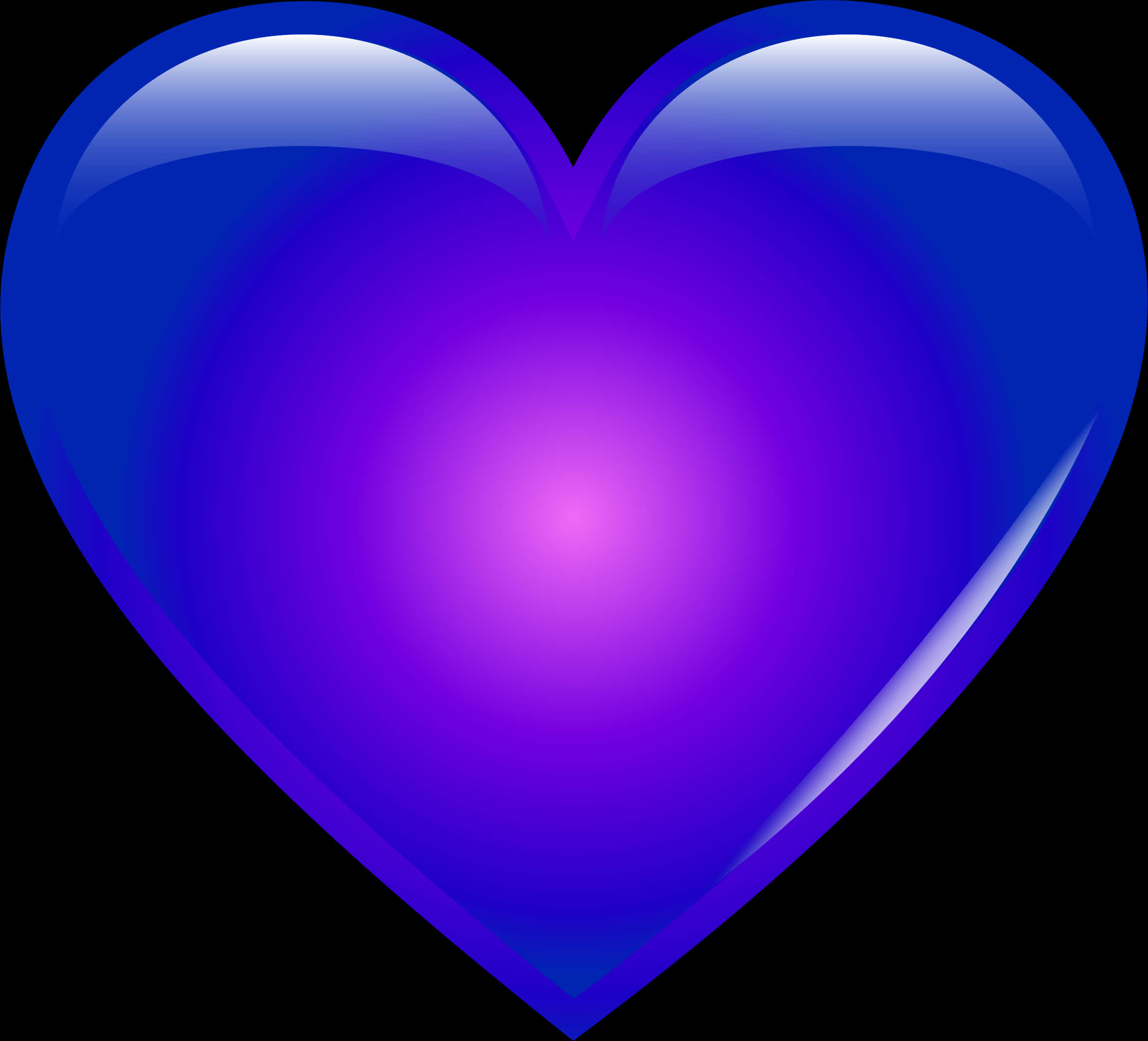 Blue Heart Emoji Graphic PNG