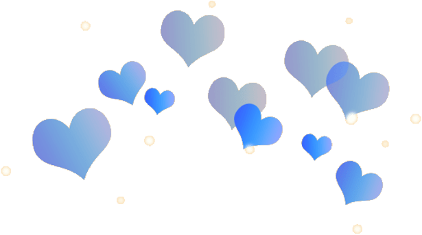 Blue Heart Filter Graphic PNG