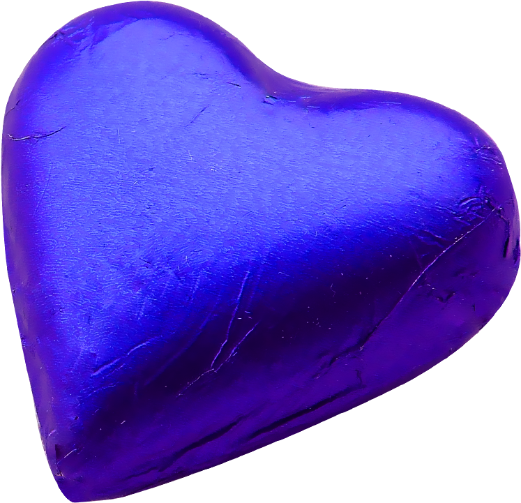Blue Heart Gemstone Texture PNG