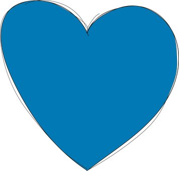 Blue Heart Graphic PNG