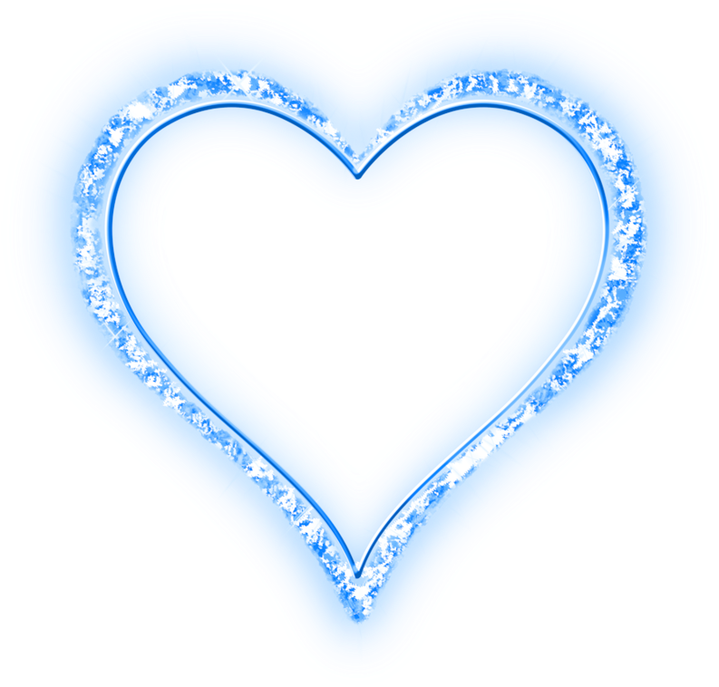 Download Blue Heart Love Frame | Wallpapers.com