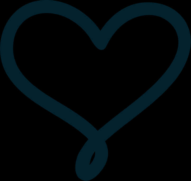 Blue_ Heart_ Outline_ Graphic PNG