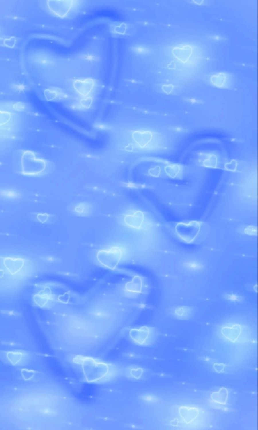 Blue_ Hearts_ Abstract_ Background Wallpaper