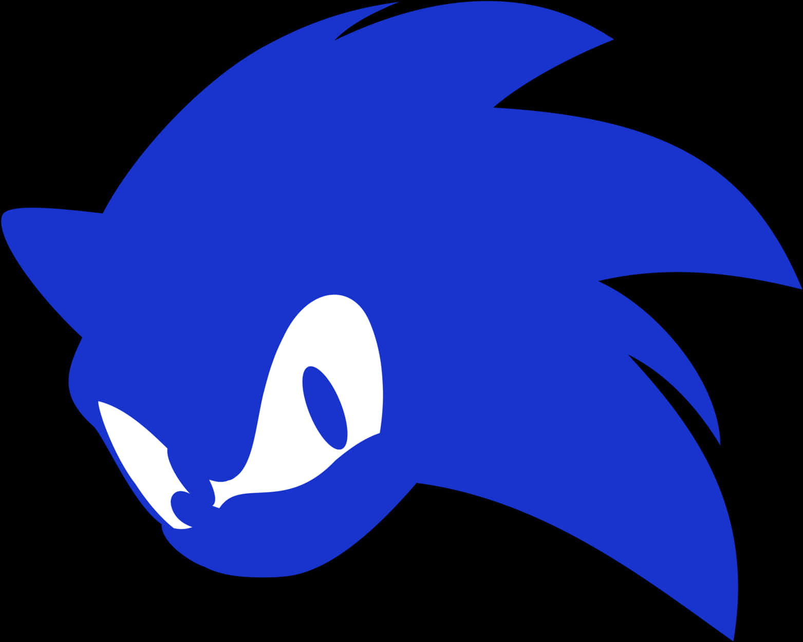 Blue Hedgehog Silhouette Graphic PNG
