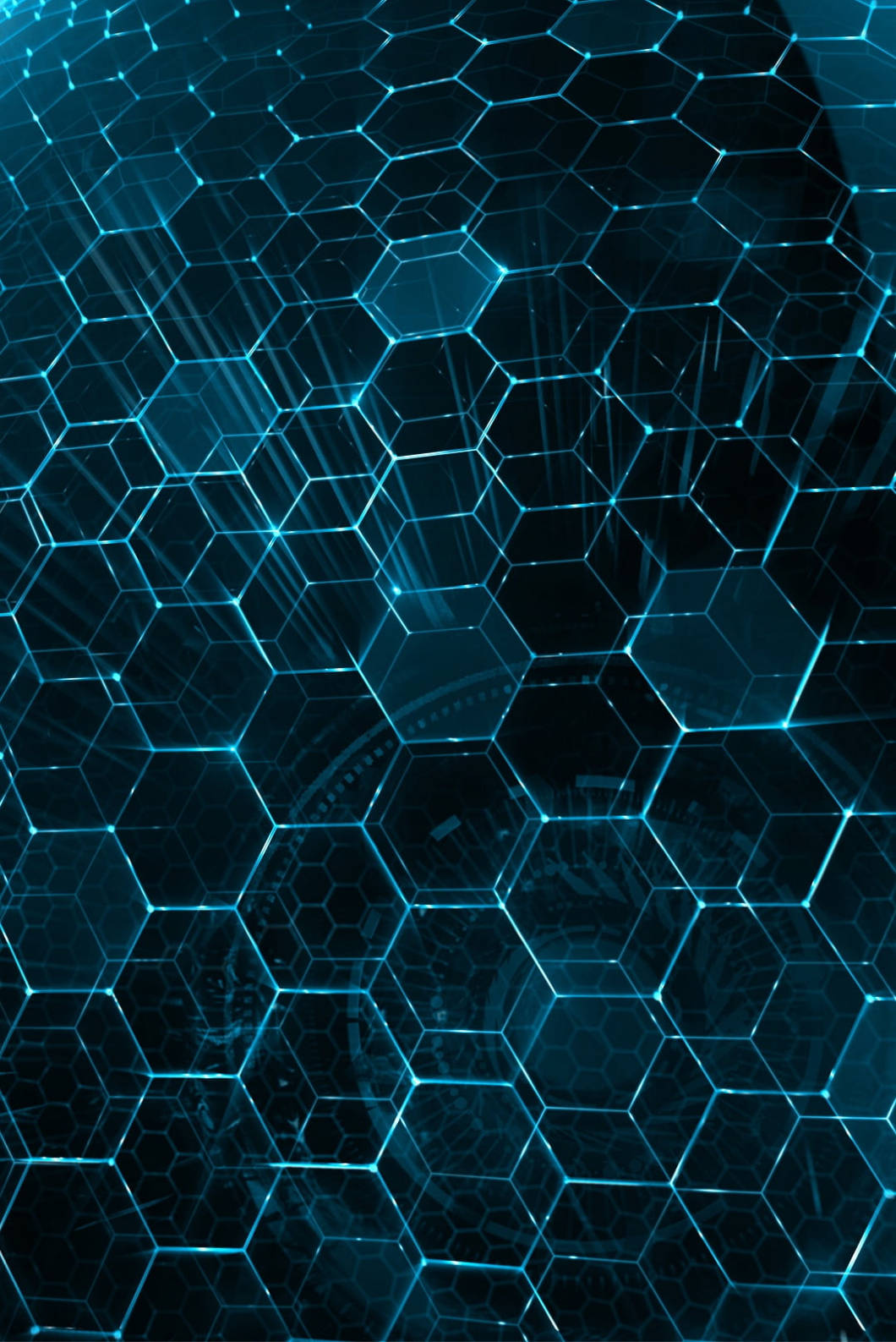 Blue Hexagon iPhone 4s Wallpaper