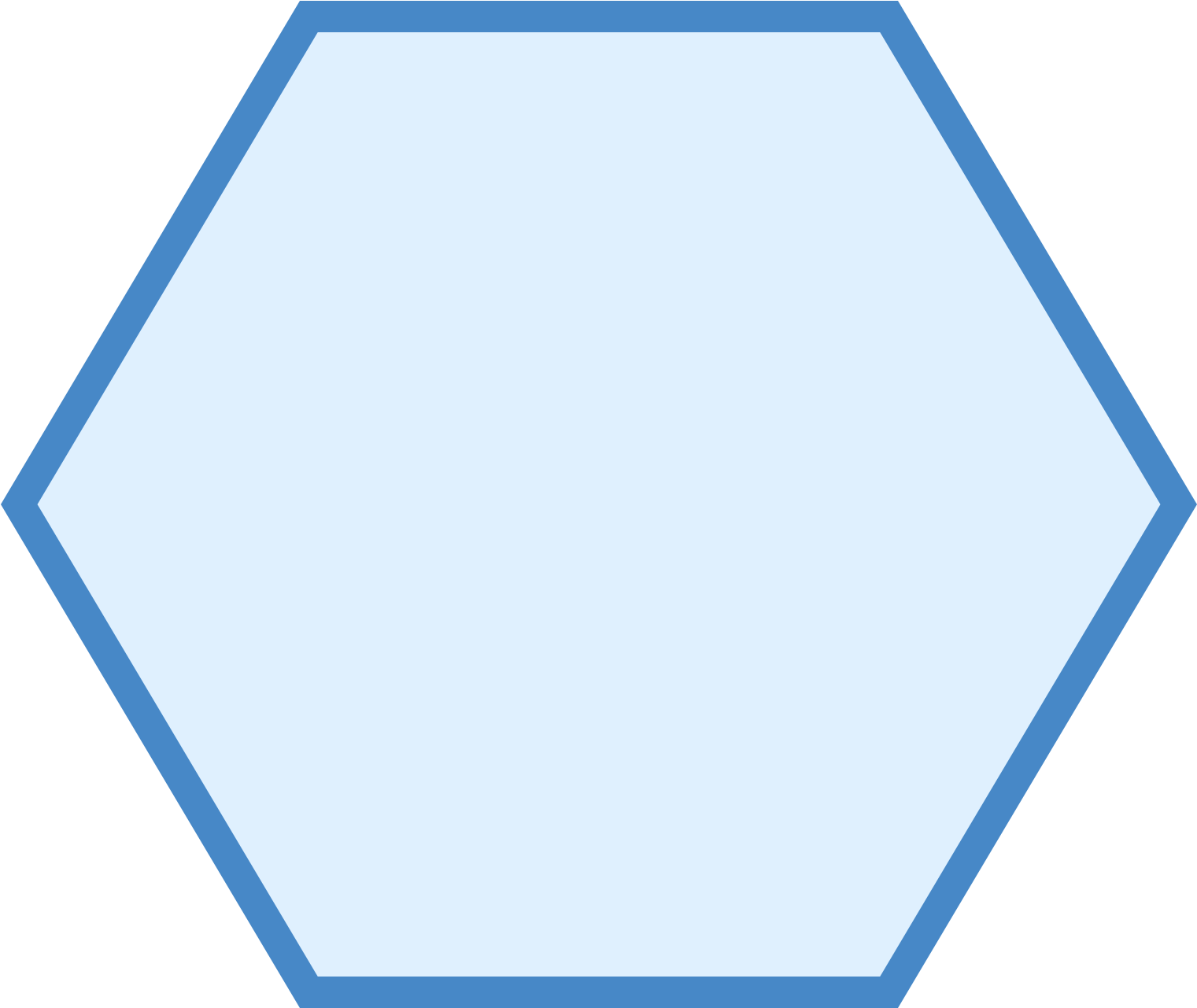 Blue Hexagon Shape PNG