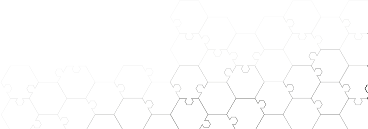 Blue Hexagonal Pattern Gradient PNG — A minimalist wallpaper featuring a repeating pattern of interlocking hexagons outlined in light gray against a solid black background.