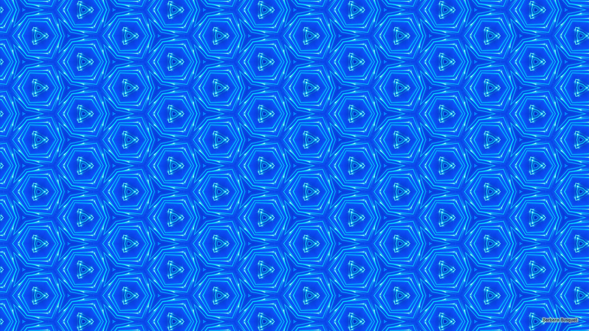 Blue Hexagons Fun Pattern
