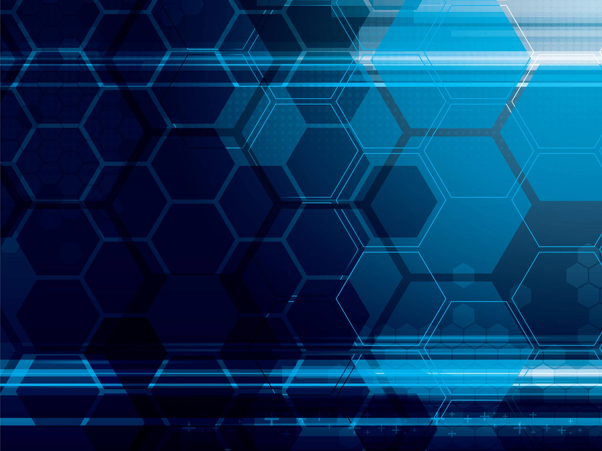 Blue Hexagons With Lines Wallpaper