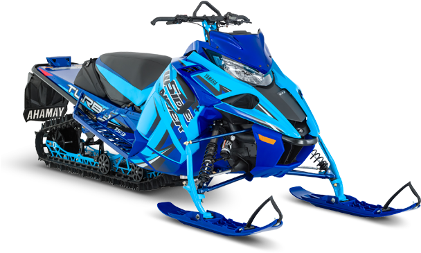 Blue High Performance Snowmobile PNG